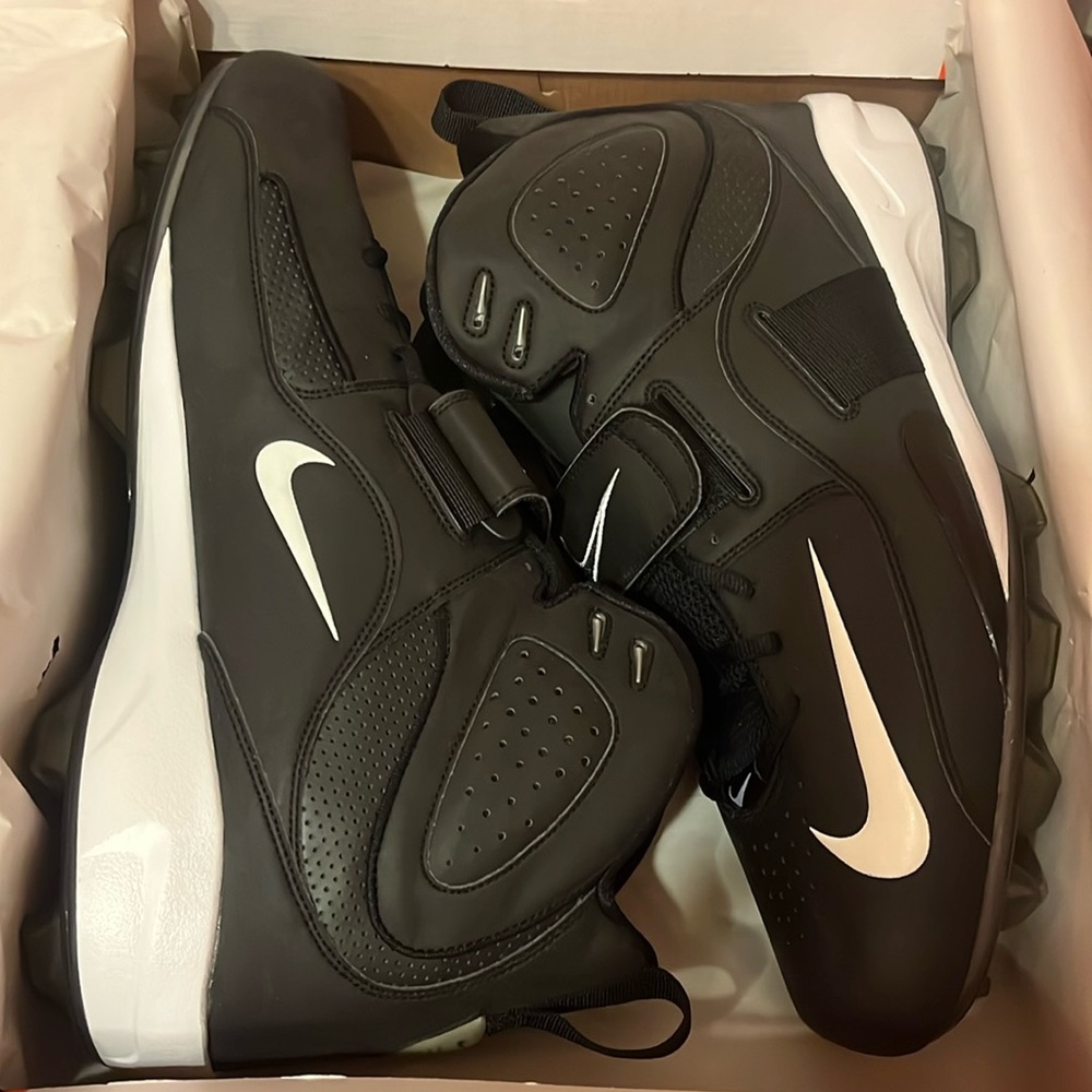 Nike air zoom boss shark football cleats black / white 310964 011 88472656944314
